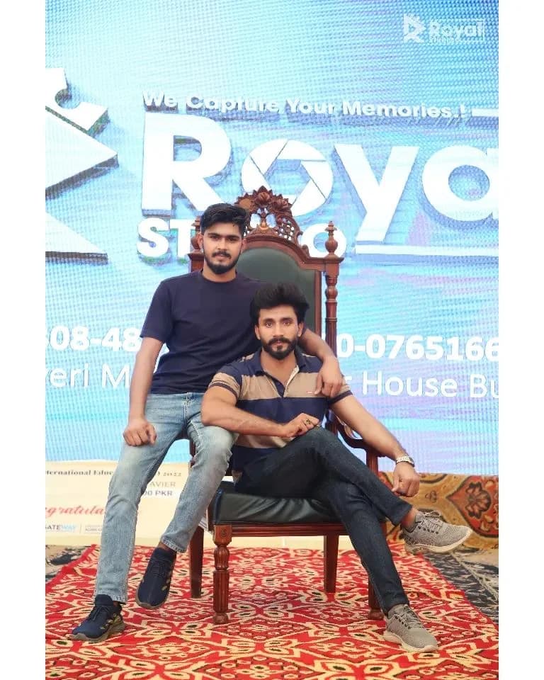 Muhammad Ramzan and Talha Ramay at a Royal Studio branded event